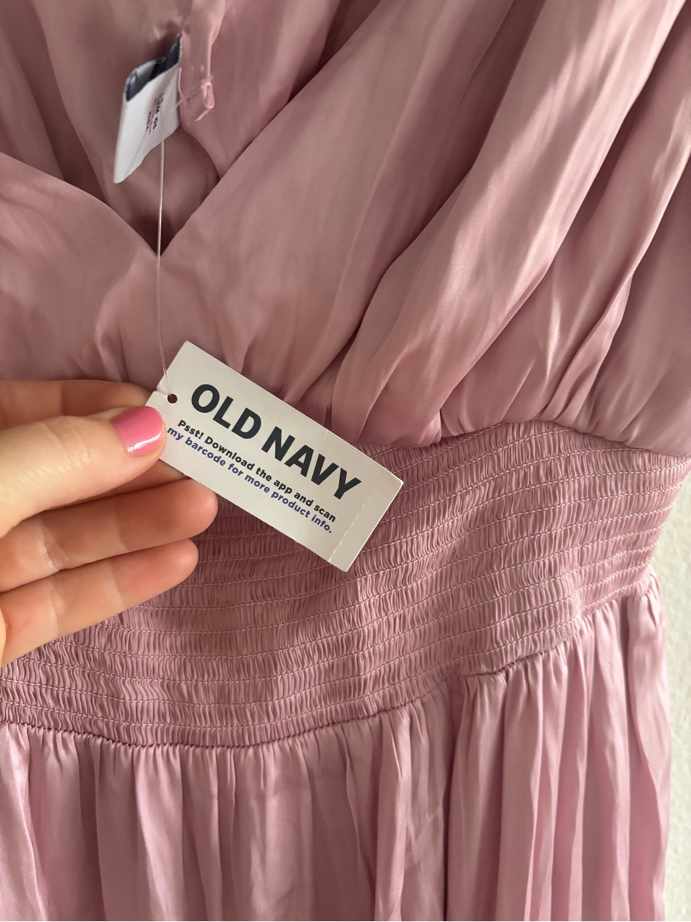 Old Navy Pink Satin Slip Midi Dress Small Petite - Picture 9 of 13